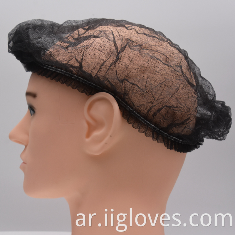 غطاء مقطع غير منسوج واحد/مزدوج مرنة Hairnet مضادة الغبار غير المنسوجة مع 18 '' ، 19 '' و 21 ''